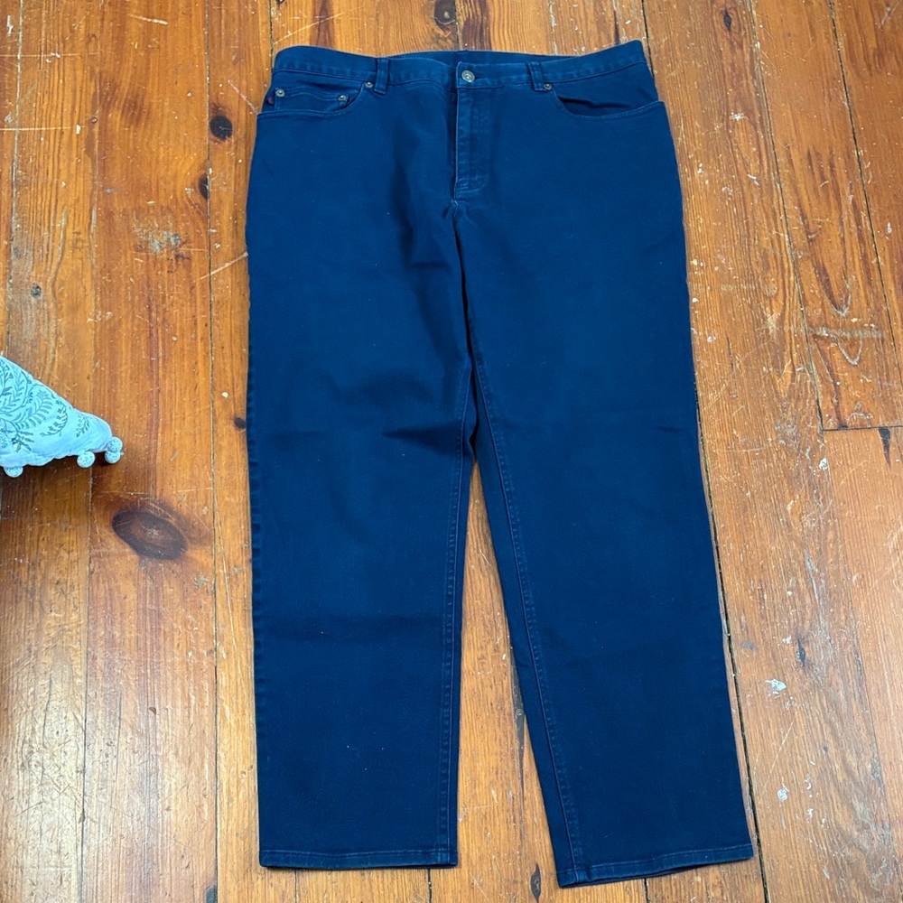 Ralph Lauren Jeans Co Dark Blue Denim Jeans Size 16 Stretch
